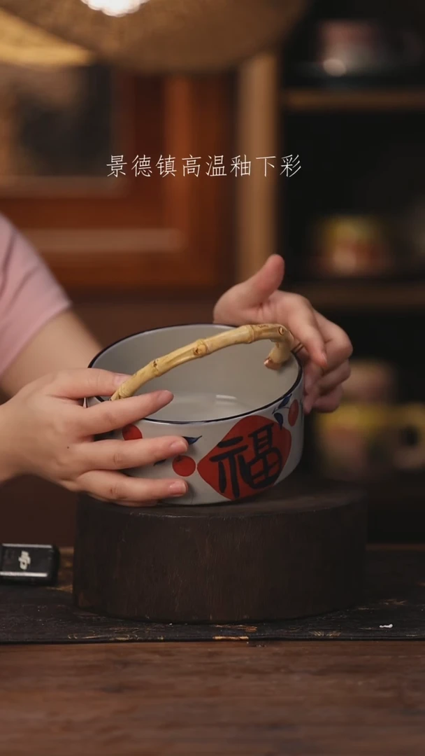 陶瓷景德镇高温釉下手绘陶瓷234