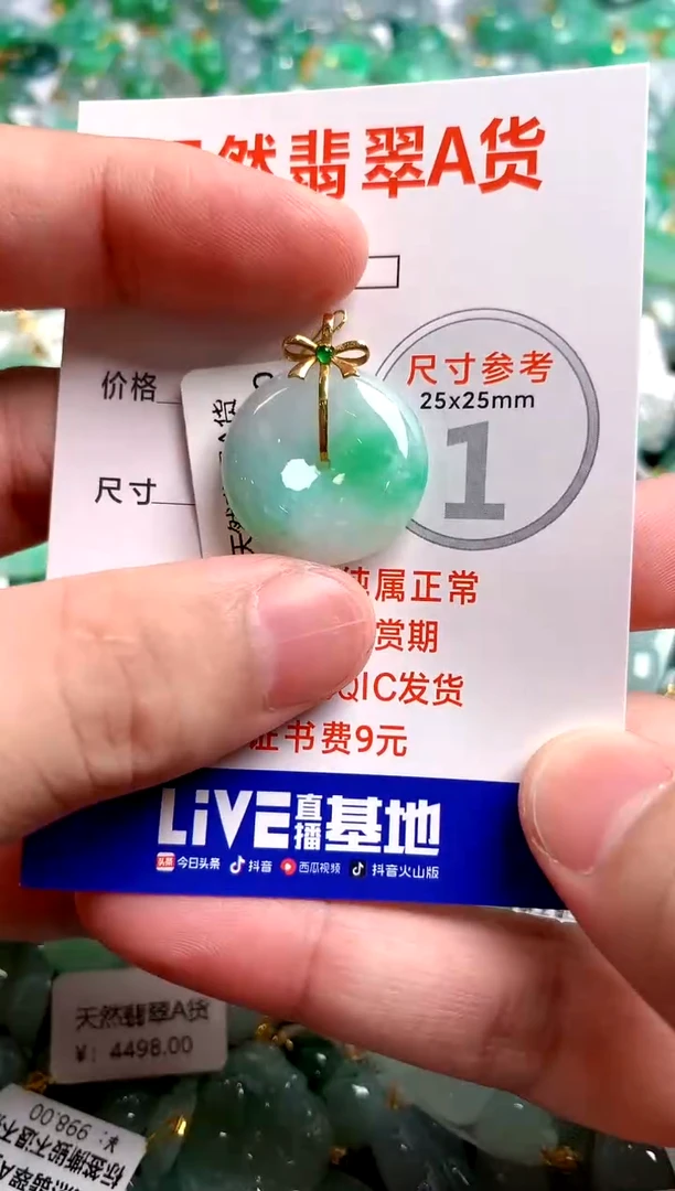 翡翠18K金镶嵌颈饰0952805789