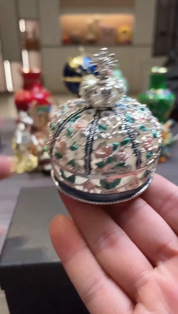 摆件七宝烧珐琅彩首饰盒
