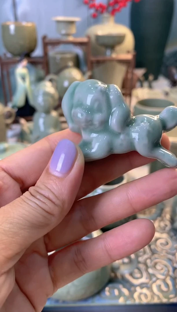 茶杯生肖 小摆件 小狗  一个