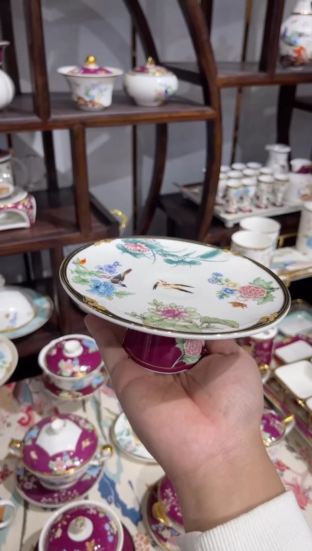 45%以上骨粉骨瓷高脚果盘