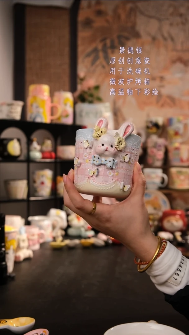 摆件陶旺的可以陶瓷手工手绘设计师款