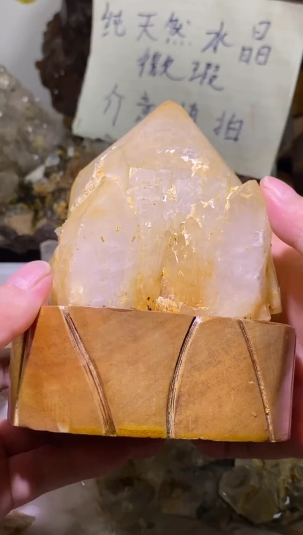 未镶嵌珠宝半成品水晶73号水晶+底座