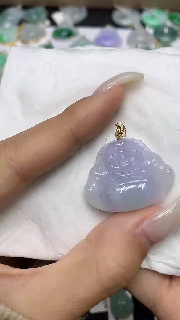 颈饰18K金镶嵌翡翠111111111111111