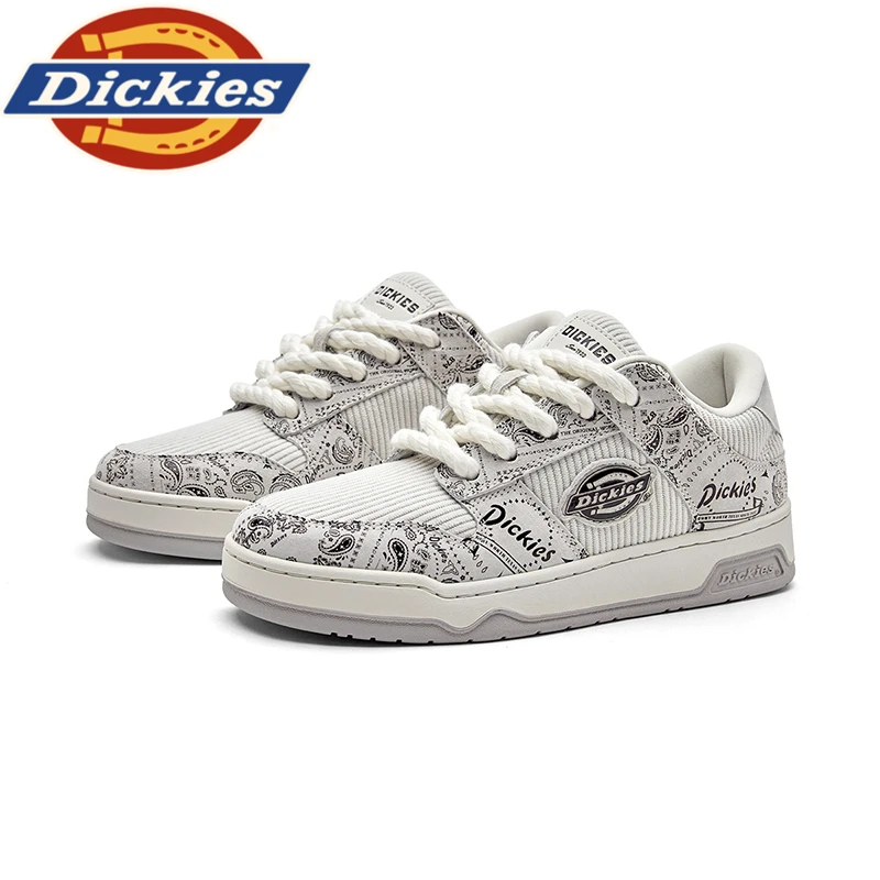 Dickies板鞋女2025新款秋冬百搭休闲舒适增高运动鞋腰果花面包鞋