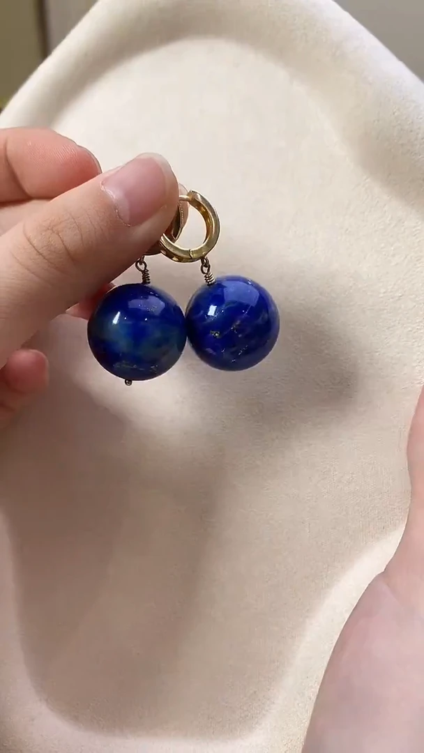 未镶嵌青金石耳饰耳环