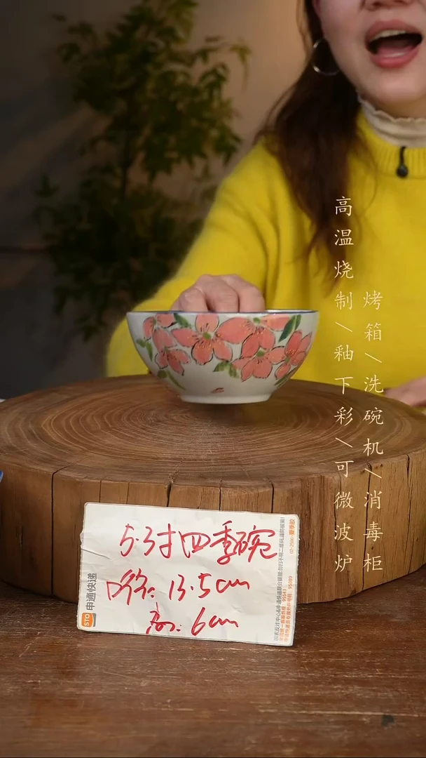 碗瓷景德镇手工手绘高温瓷釉下彩