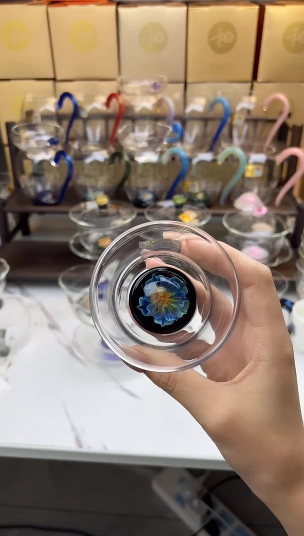 玻璃手工艺品抹*茶禾器 涵韵茶杯 普通盒