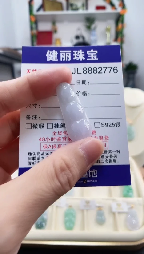颈饰未镶嵌翡翠天然缅甸翡翠 富贵豆(一物一证)