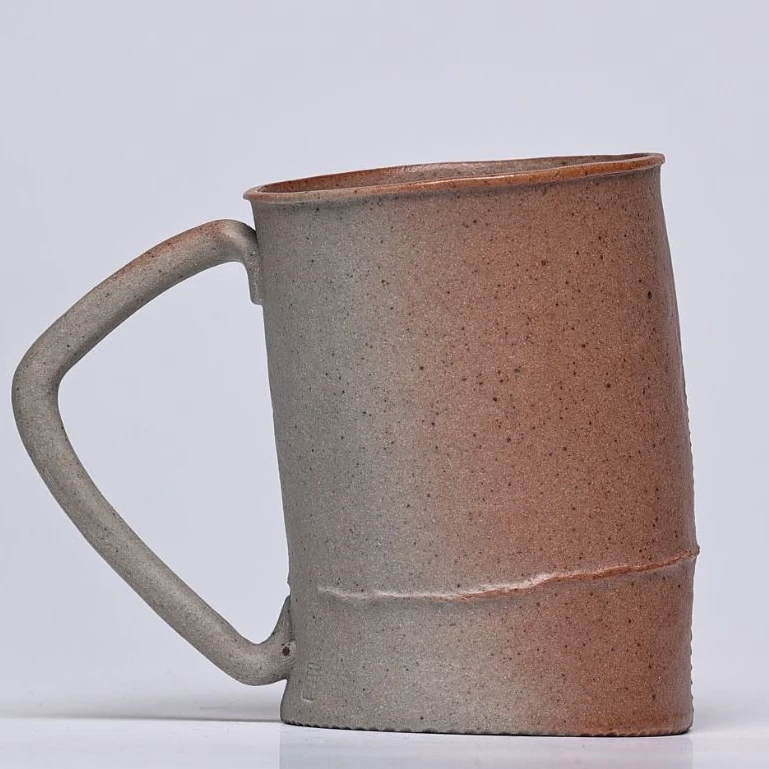 三川创新《傲娇杯》主人杯 咖啡杯  白段泥 简约风