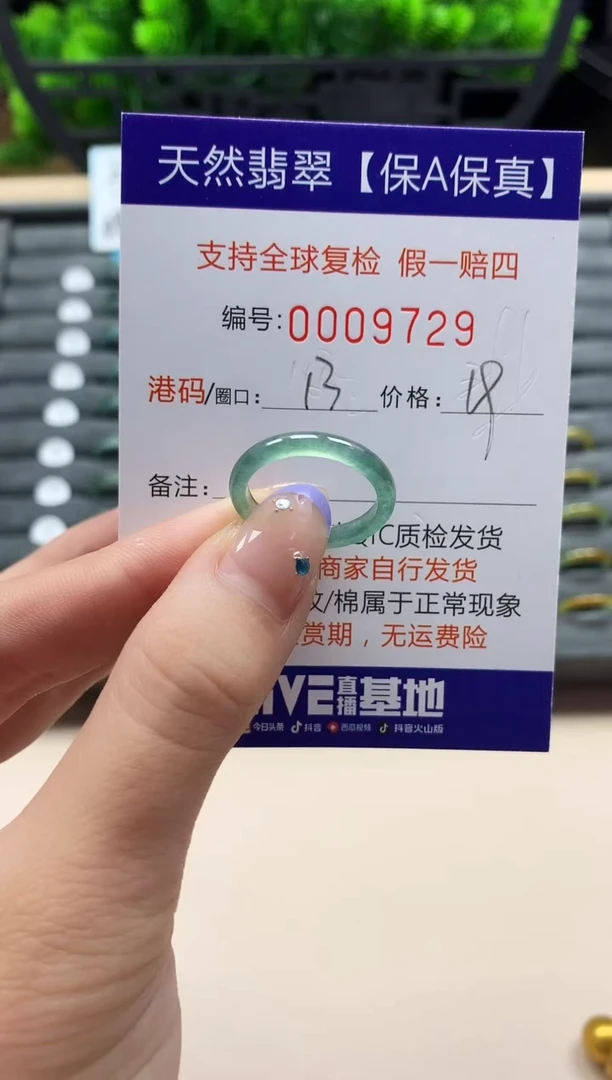 未镶嵌戒指翡翠天然  9729