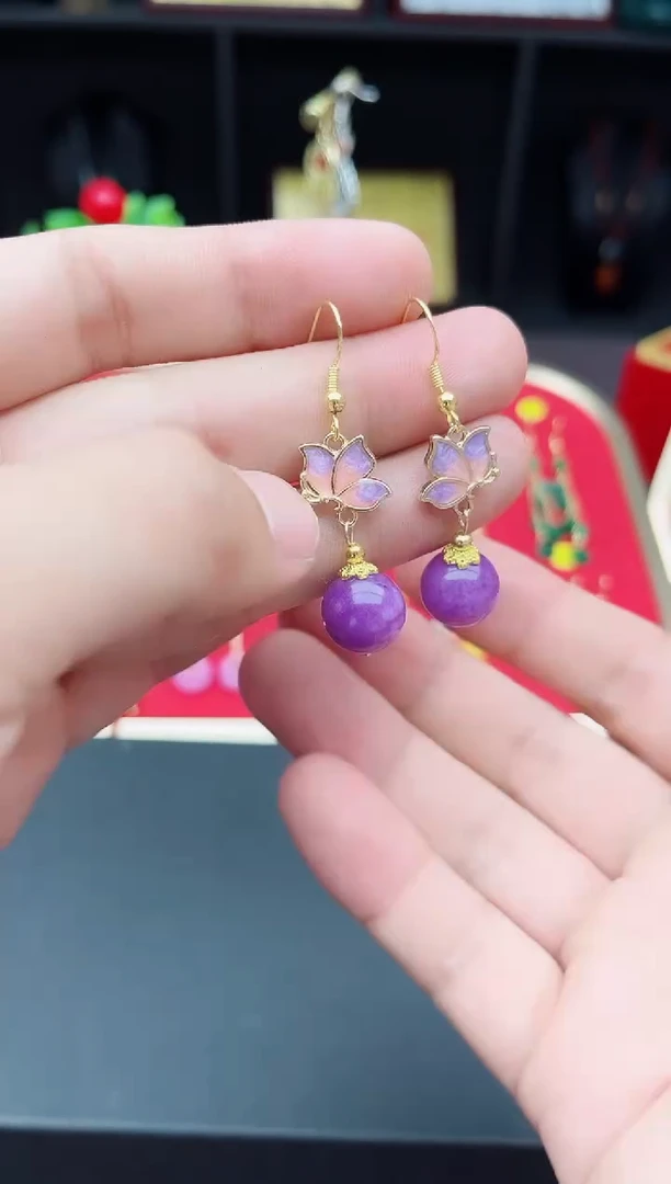 【闪购商品】玛瑙/玉髓耳钉银S925镶嵌327000