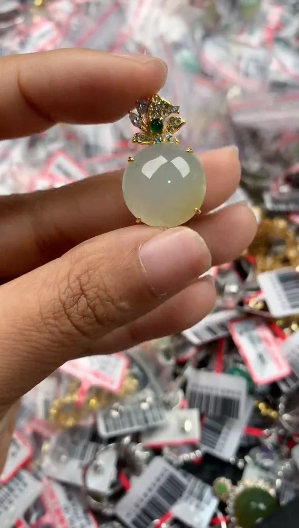 银S925镶嵌戒指翡翠1111-----3