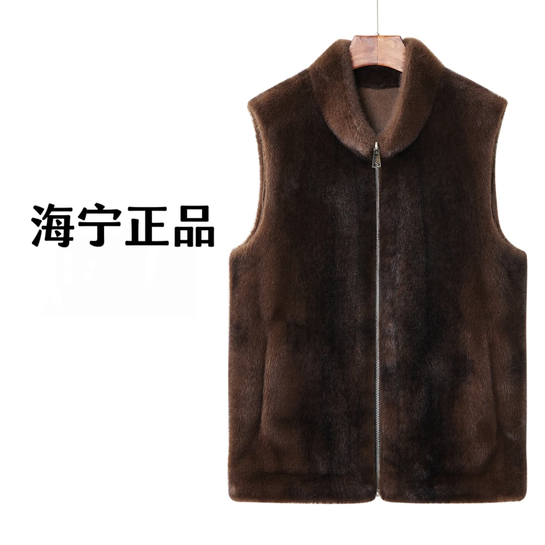 【海宁正品】双面穿马甲秋冬拉链原色连帽直下摆马甲夹克18