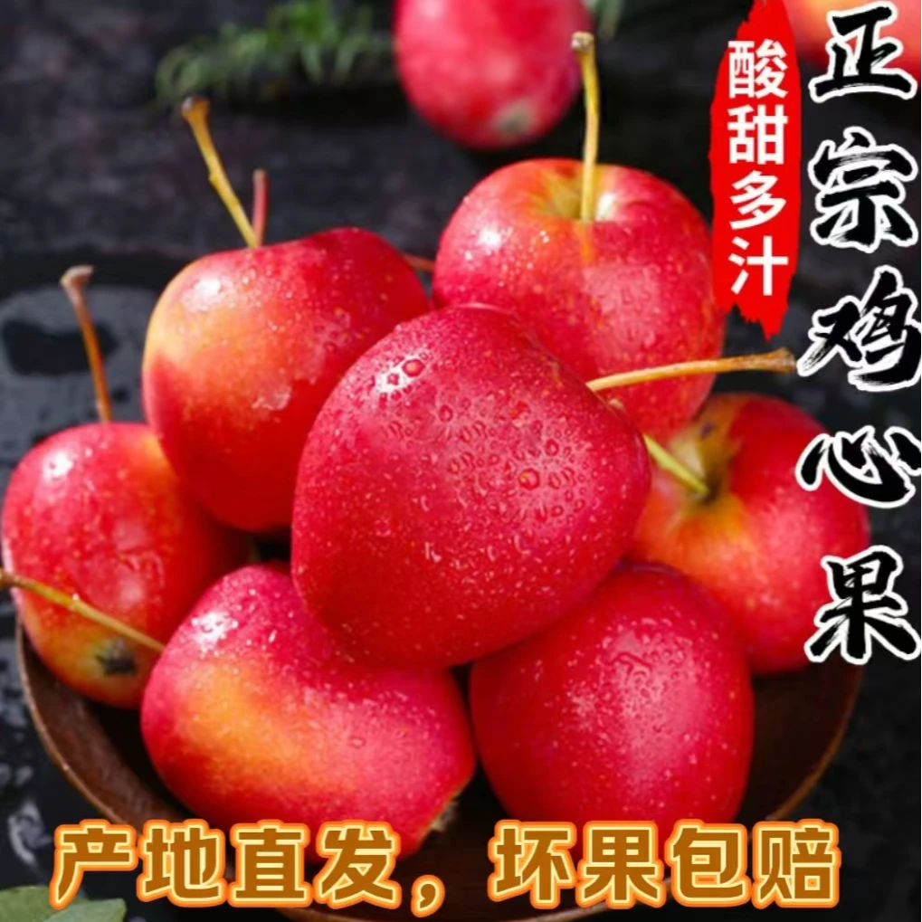 正宗东北鸡心果锦绣海棠果新鲜采摘脆甜多汁酸甜爽口应季水果J