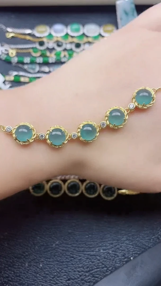 银S925镶嵌戒指翡翠1