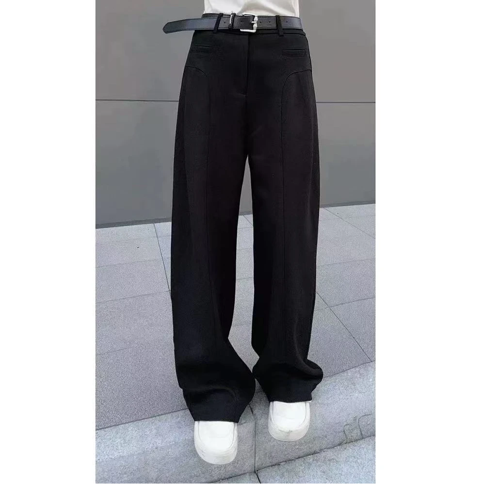 玲家精选2463款号欧洲站春款直筒西裤