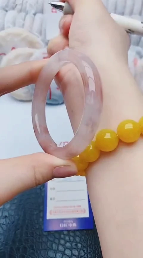 未镶嵌手镯石英质玉z223+54-55