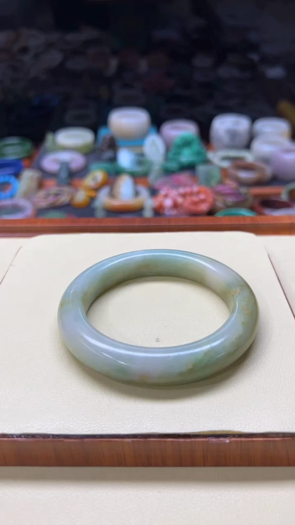 未镶嵌手镯石英质玉素*034