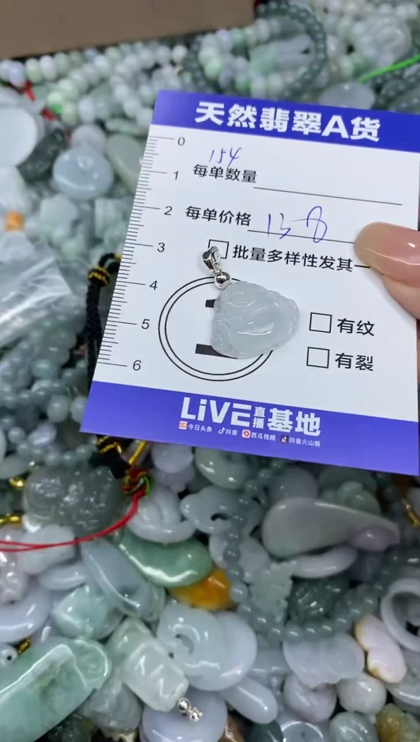 颈饰未镶嵌翡翠天然翡翠A货批量多样性发一件