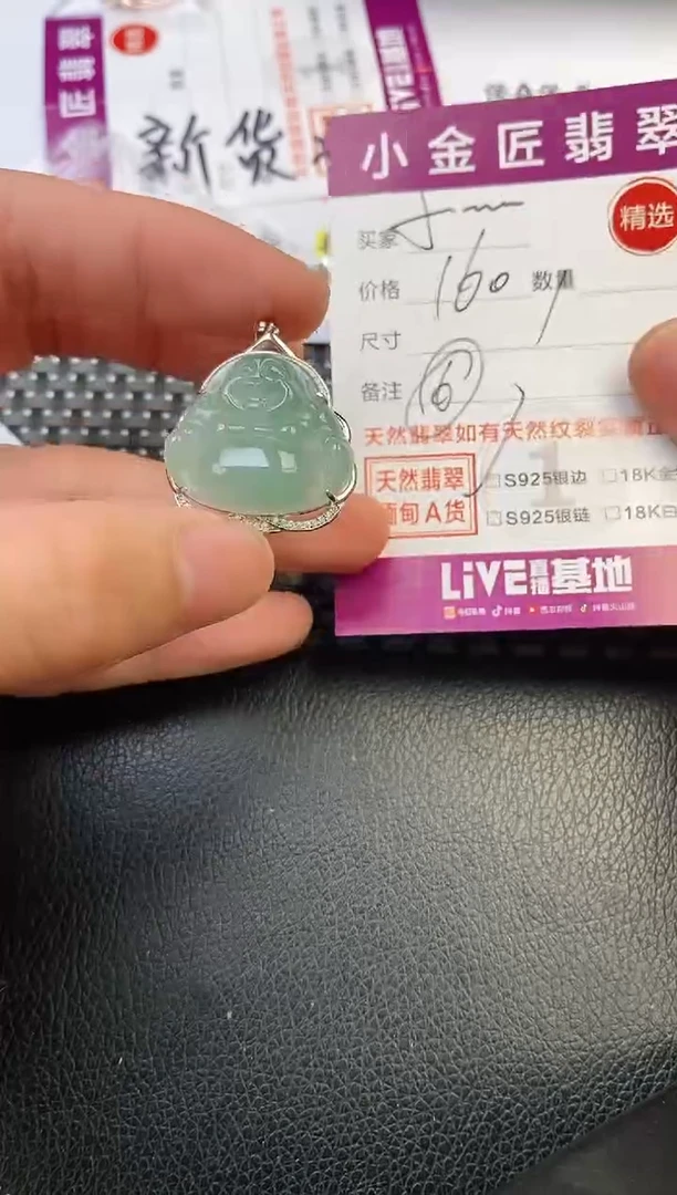翡翠银S925镶嵌颈饰·