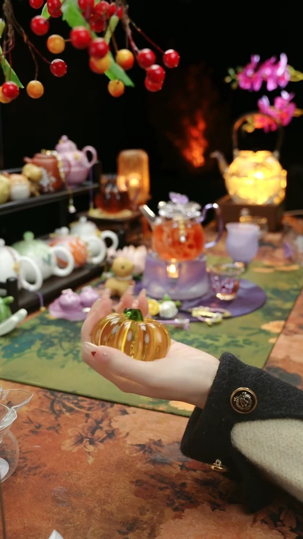 【闪购商品】水晶南瓜盖置摆件