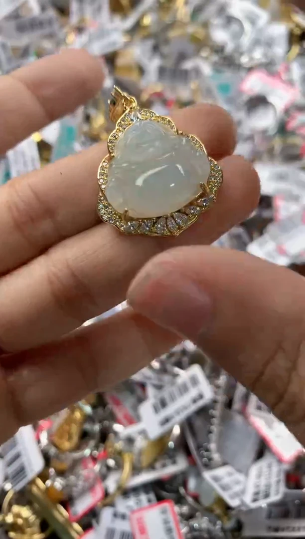 银S925镶嵌戒指翡翠777   9