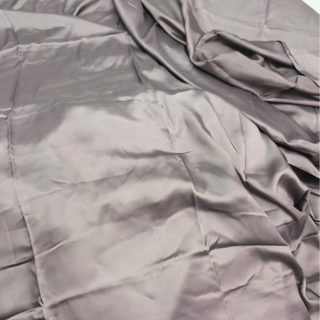 东帝兴棕灰色系天丝铜氨丝床单245*250cm（印染冰裂纹的问题）