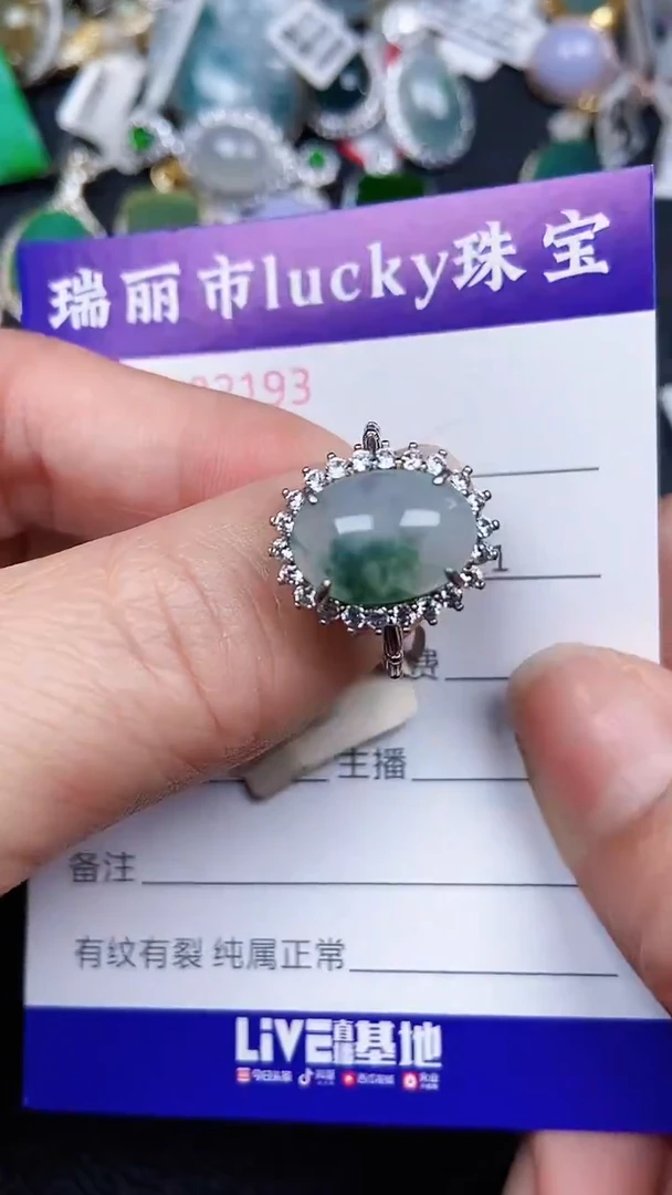 颈饰银S925镶嵌翡翠2193