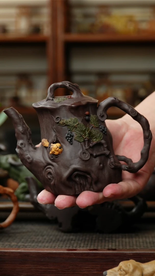 茶壶紫砂葡萄壶会比较快