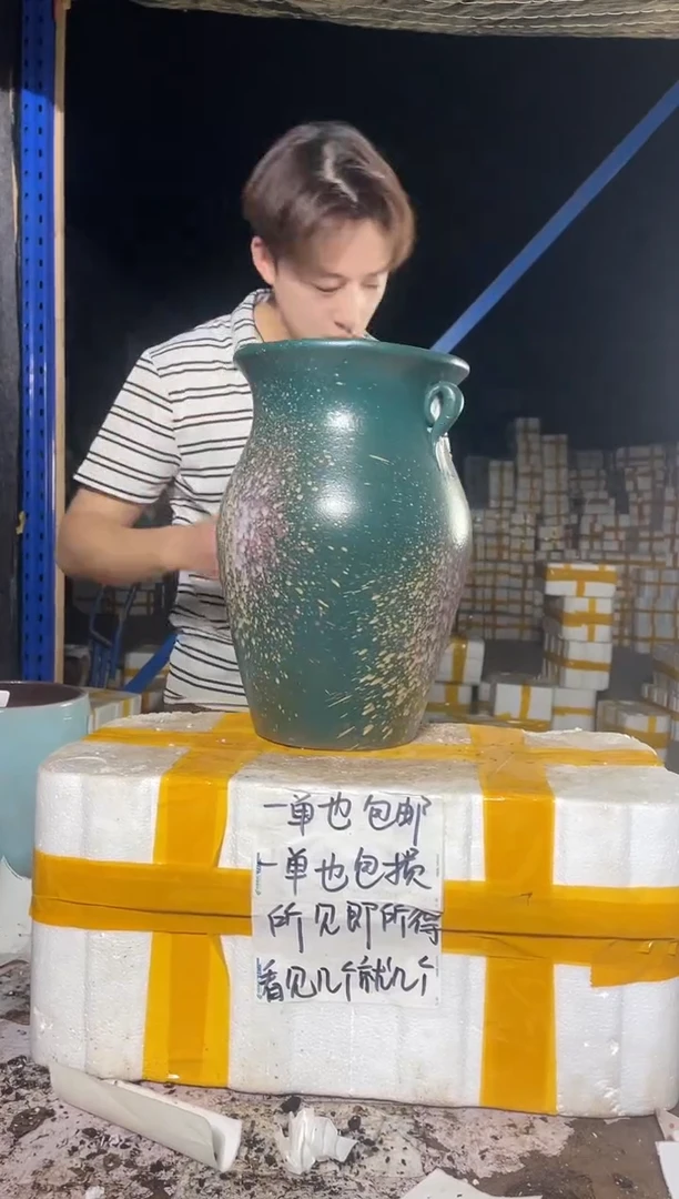 紫砂花盆紫砂花盆宜兴紫砂粗陶花盆20*32