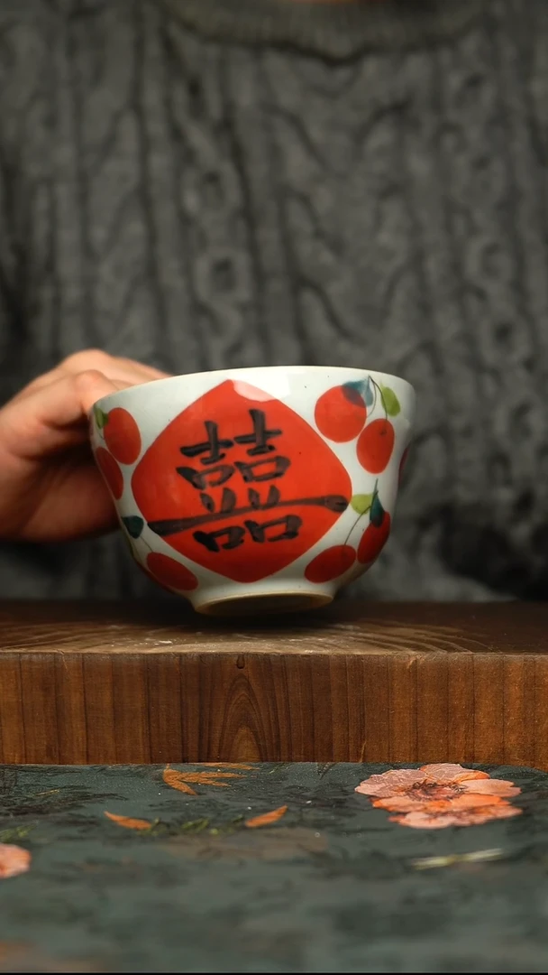 杯釉下彩手工手绘同款陶器