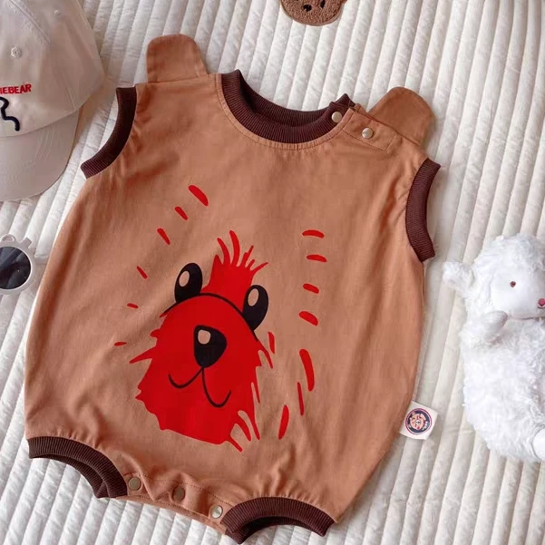 婴装包屁衣哈衣爬服可爱草莓熊夏季卡通