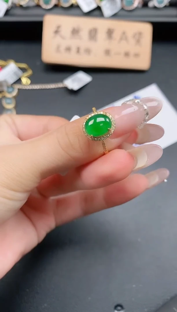 银S925镶嵌戒指翡翠11111