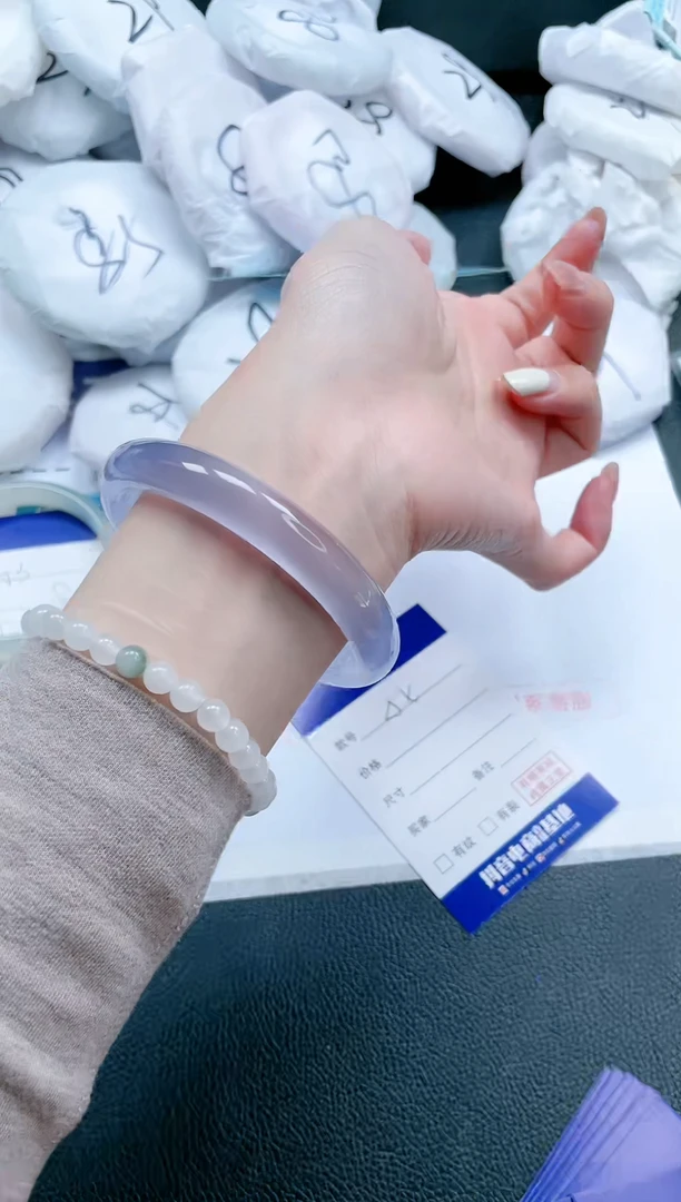 【闪购商品】石英质玉手镯未镶嵌 冰紫手镯-61