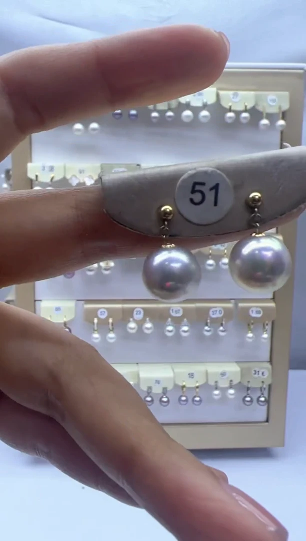 【闪购商品】淡水珍珠耳饰18K金镶嵌51