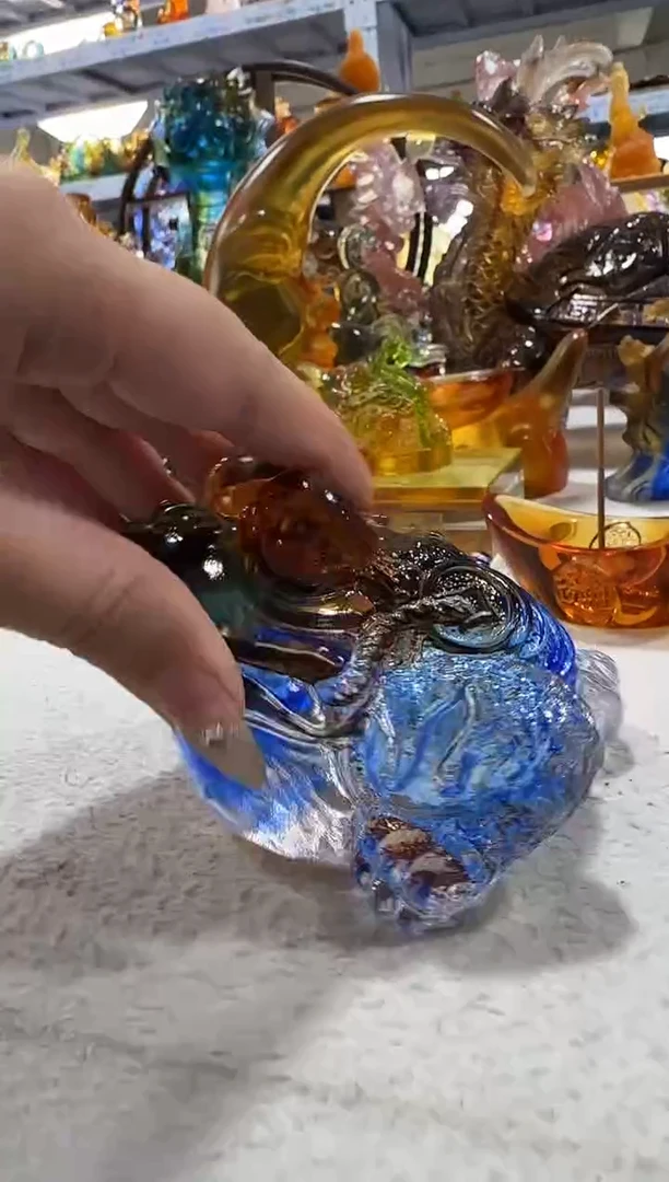 琉璃手工艺品917 金蟾 微瑕·不退不换·介意勿拍