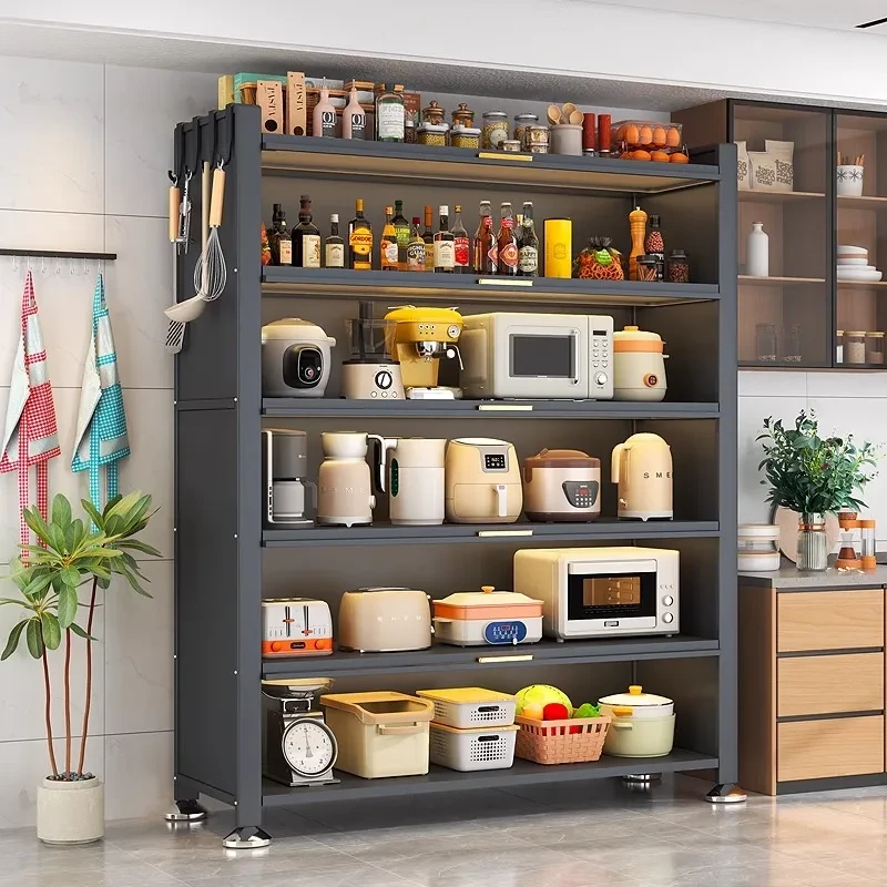 加高加厚厨房大容量客厅储物柜落地橱柜简约带柜门防尘多功能橱柜