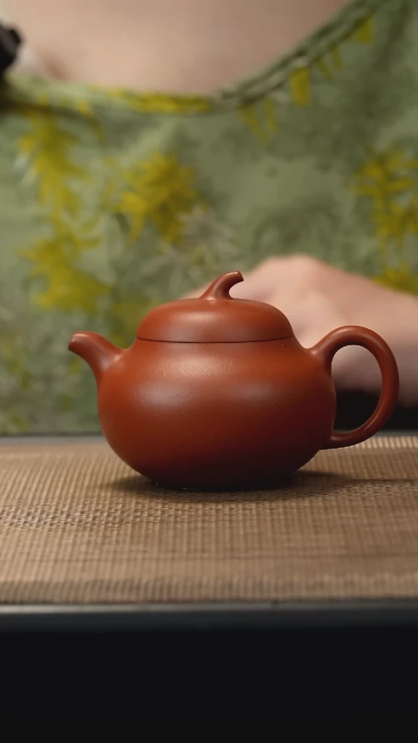 茶壶紫砂朱泥茄瓜130CC