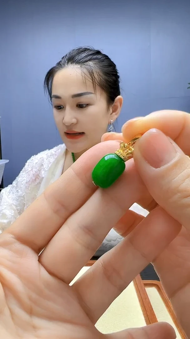颈饰14K金镶嵌翡翠随昔diy颈饰