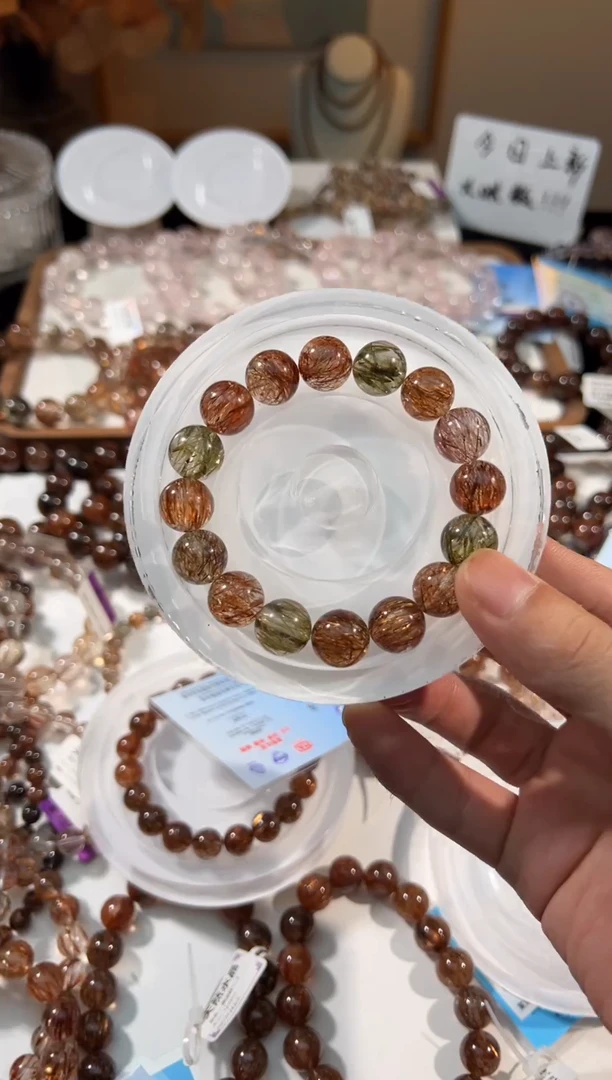 水晶手串未镶嵌花*黑金超七