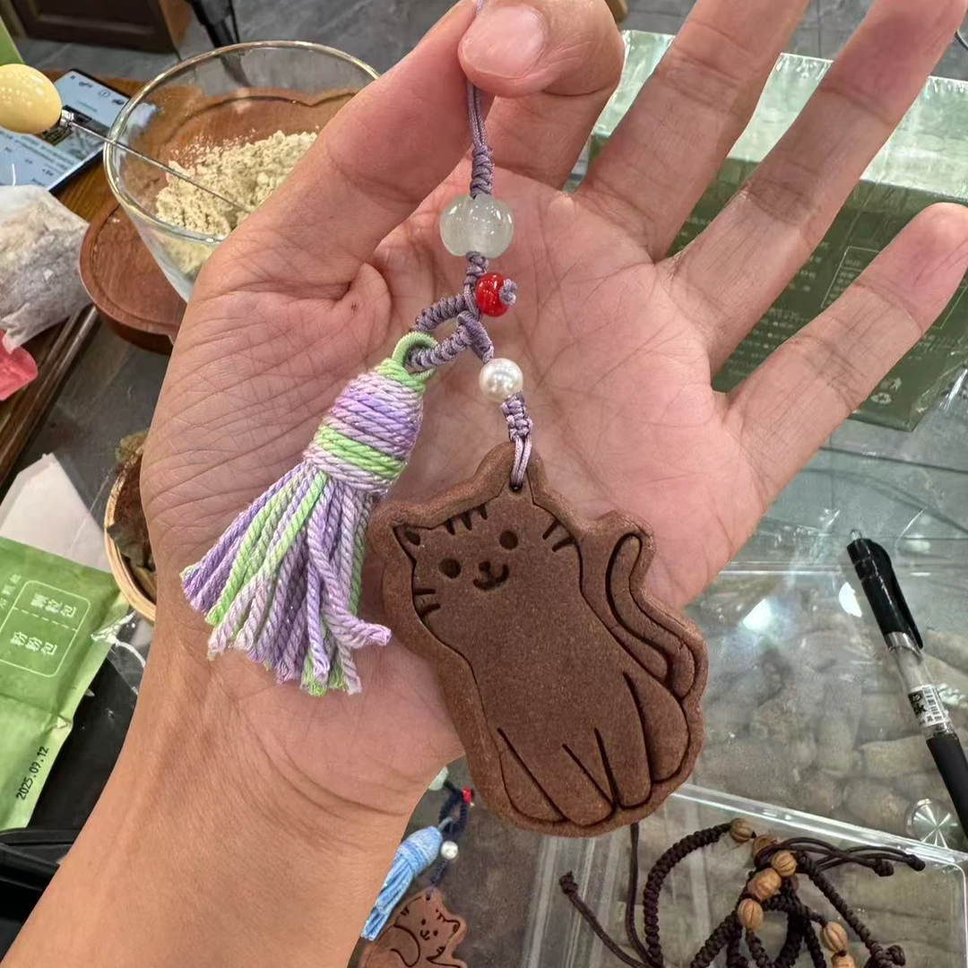 【小猫香牌】 紫色流苏/洛神玫瑰/古法非遗手工制作