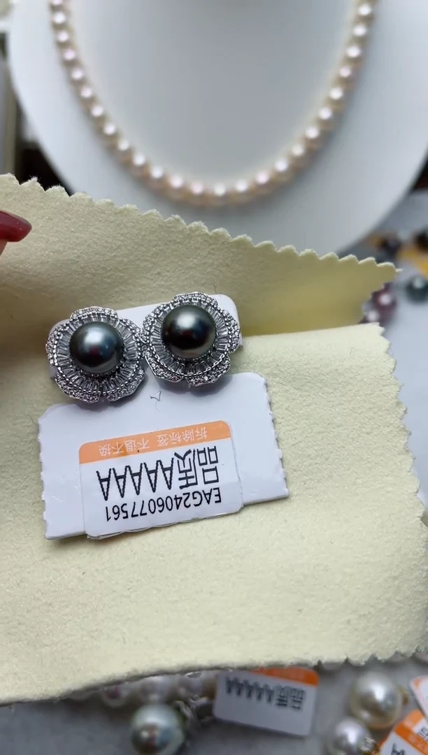 【闪购商品】海水珍珠耳饰银S925镶嵌W76