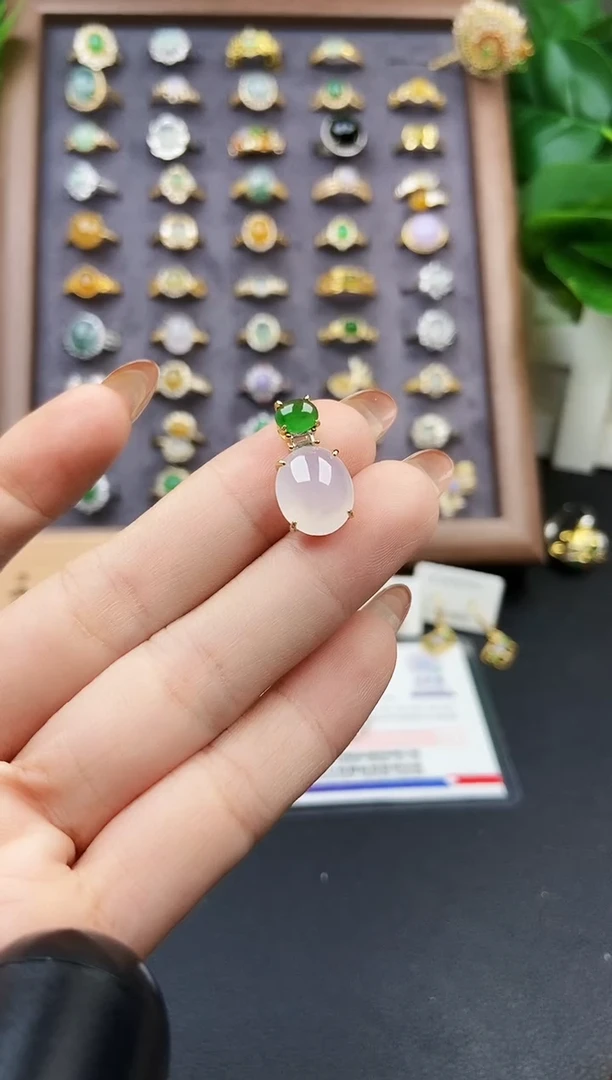 颈饰银S925镶嵌翡翠12