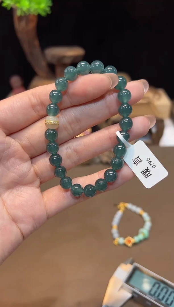 手饰翡翠18K金镶嵌手饰@@0796