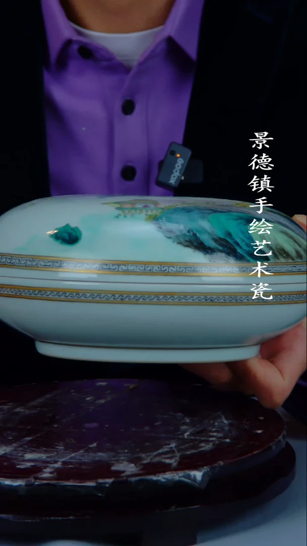 摆件陶景德镇手工手绘陶瓷摆件74