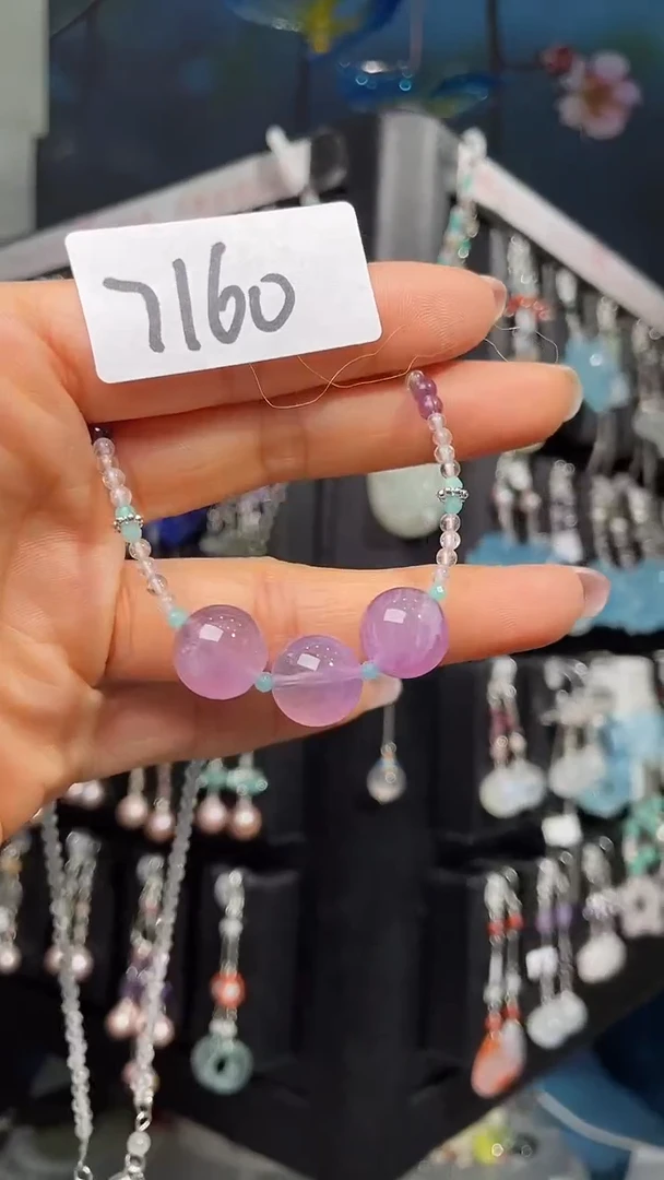 颈饰未镶嵌紫晶喜欢拍