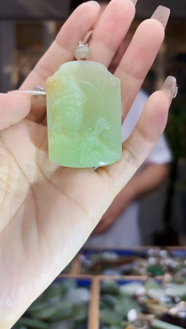 和田玉未镶嵌挂件拍一发一