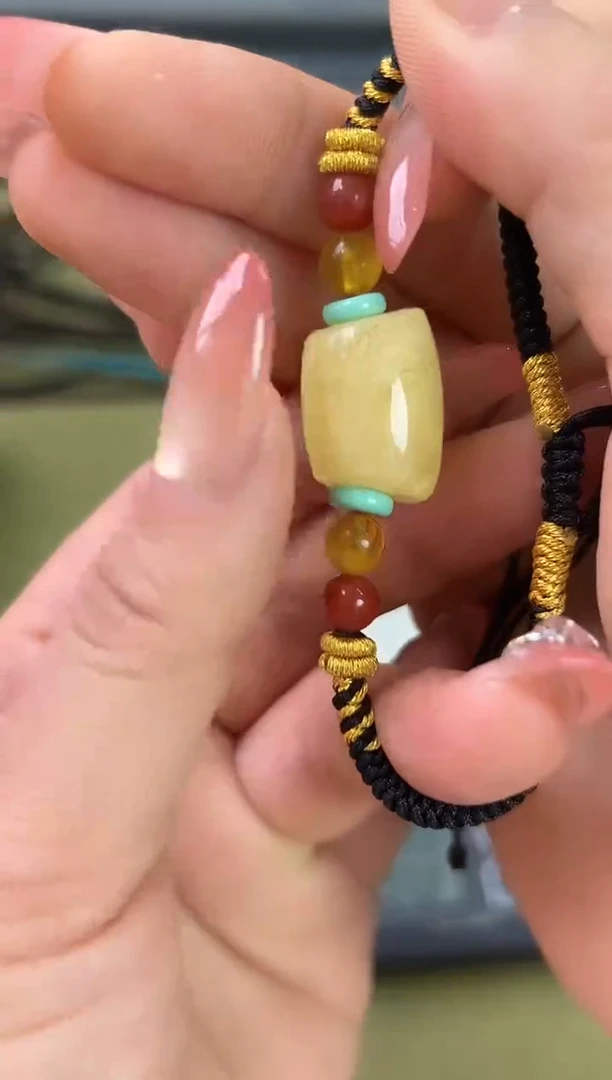 裸石琥珀未镶嵌琥珀蜜蜡手绳