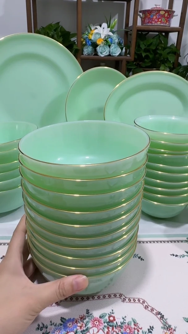 瓷5.5英寸玉瓷碗10个口径13.8厘米